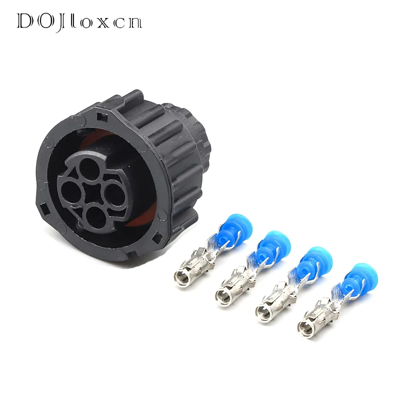 

5/10/20/50 Sets 4 Pin Tyco Round HOWO A7 Odometer Speed Sensor Wiring Plug Sealed Auto Black Female Connector 1-967325-1
