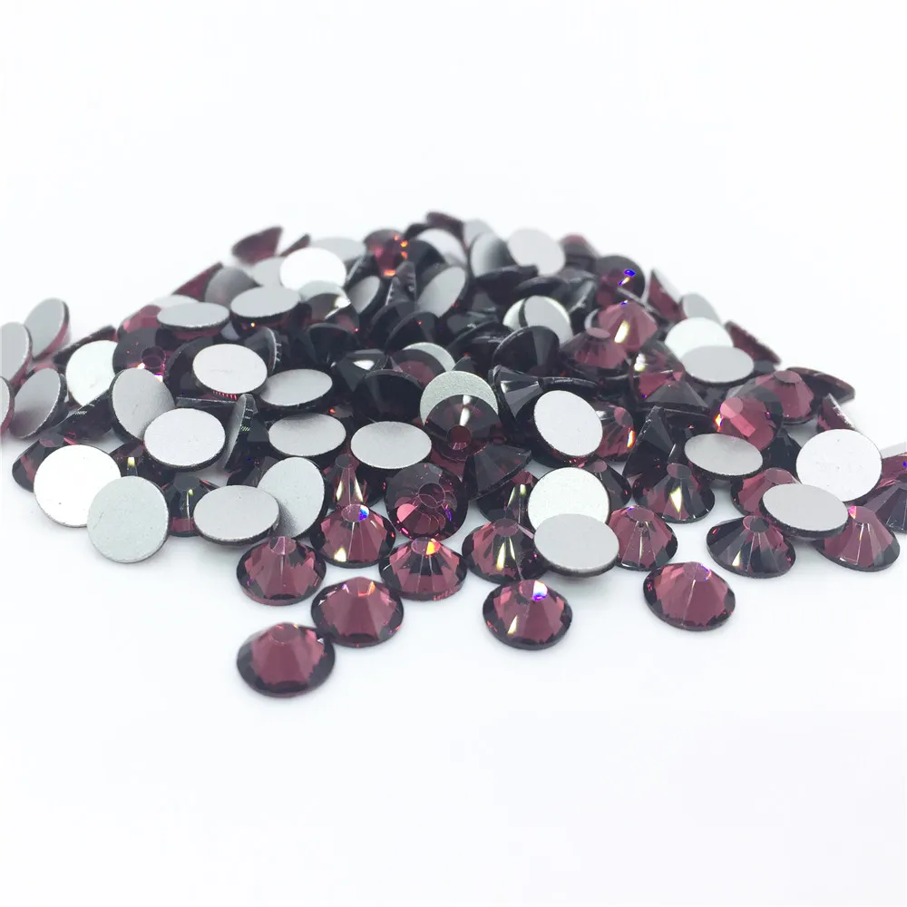 Хорошее качество все размеры цвета аметист хрустальные камни без горячей