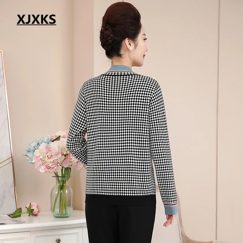 XJXKS Fashion bow collar loose plus size women sweater 2019 autumn winter new high quality cashmere knit pullover | Женская одежда