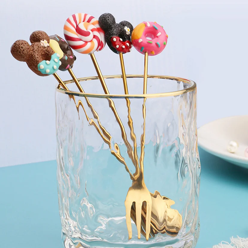 Ложка-Пончик Из Нержавеющей Стали Десертная Вилка для кофе столовая посуда в