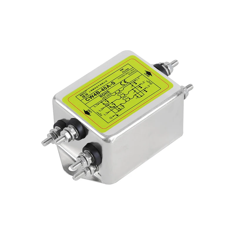 Трехфазный и трехстрочный фильтр питания 380 В электрофильтр EMI защита от помех