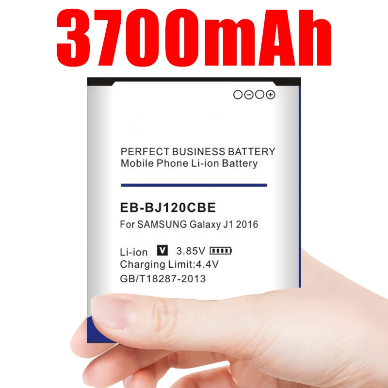 Аккумулятор для Samsung Galaxy J1 2016 3700 мАч версия J120F Express 3 J120A J120T J120 EB BJ120CBE|Аккумуляторы