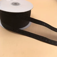 38mm x 25 yards black organza stripes wire edge ribbon for birthday decoration gift wrapping 1 12 n2024