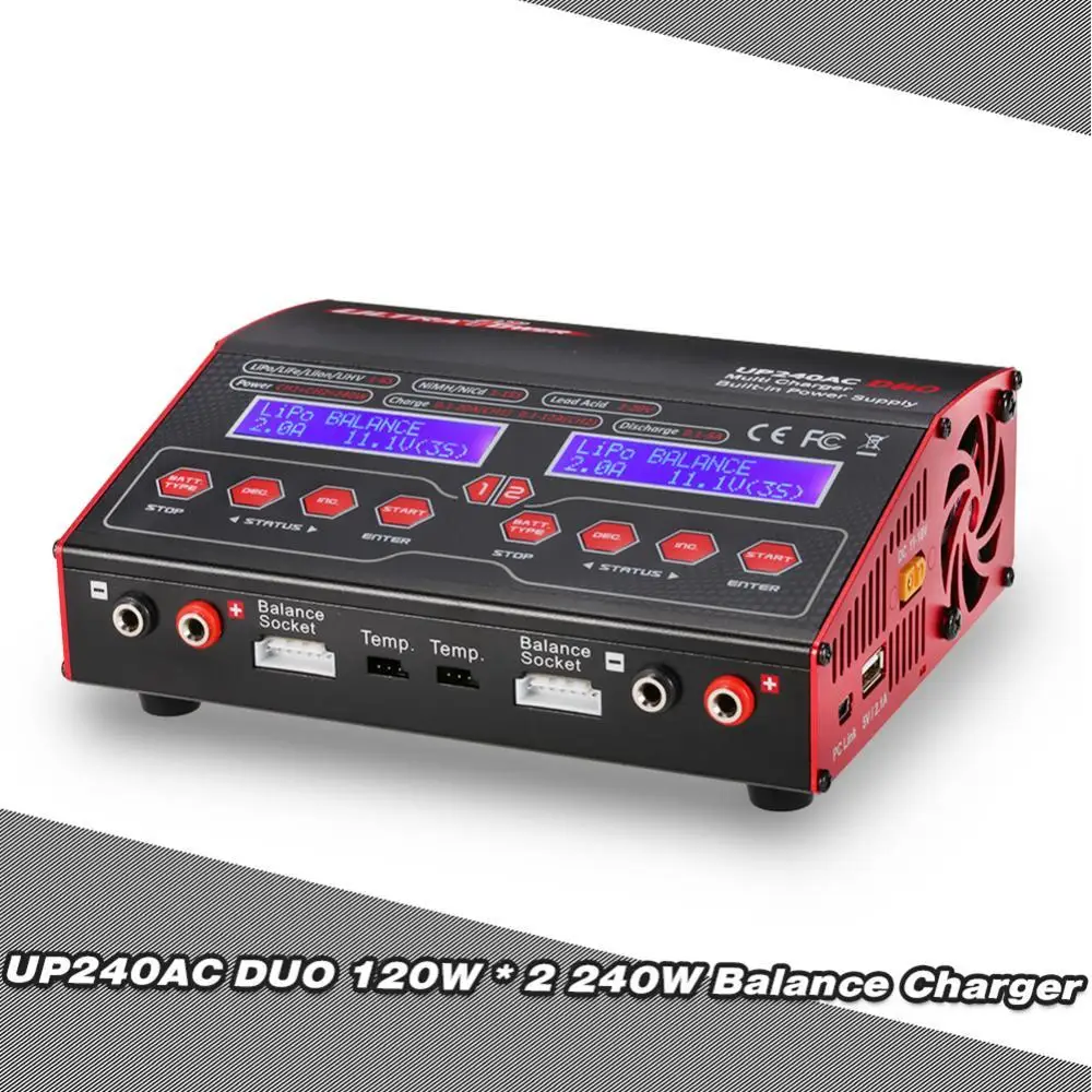 

Ультра мощный аккумулятор UP240AC DUO 240 Вт LiPo NiMh RC балансирующее зарядное устройство Dis Charger