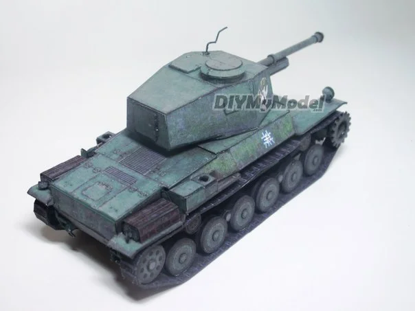 Diymymodel-rompecabezas de juguete hecho a mano, tanque medio, BRICOLAJE, manualidades, manualidades, para regalo de pel&iacute;cula-3
