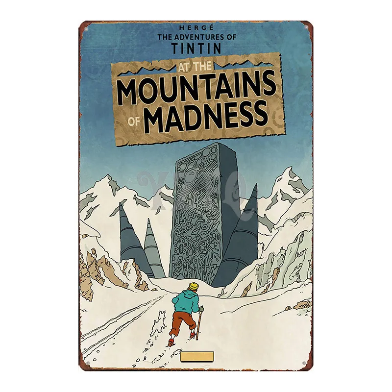 DU-2980 Tintin мультфильм жестяная вывеска металлическая пластина железная живопись детская комната настенный бар домашнее искусство Ремесло Декор 30X20 см DU-2967 - Цвет: DU-2980