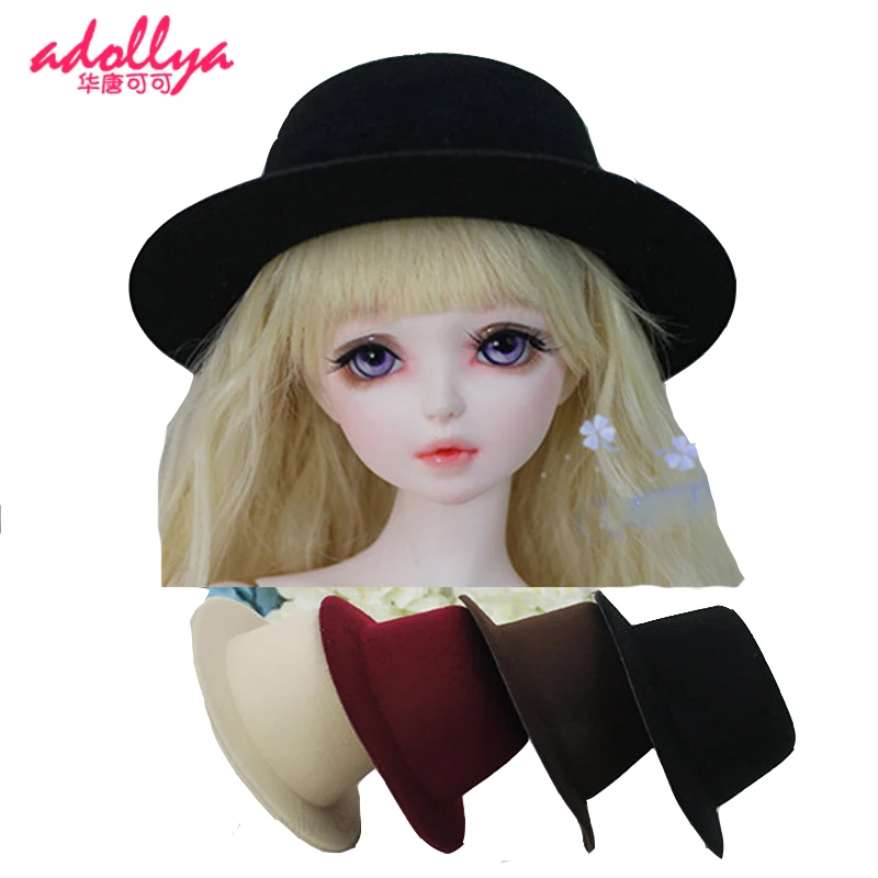 

Кукольные аксессуары Adollya BJD, Плоская Круглая Шапка для кукольные головные уборы, чистый цвет, простая Женская и мужская верхняя шапка, подхо...