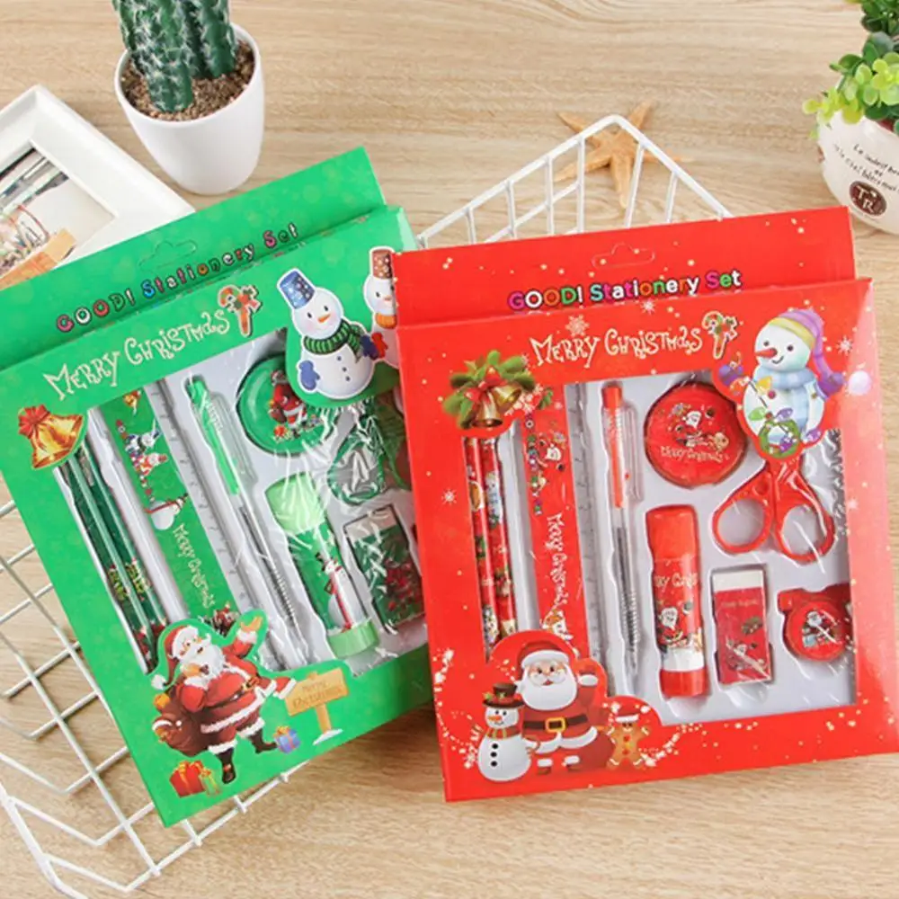 7 шт./компл. Многофункциональный стационарный набор карандашная линейка ластик