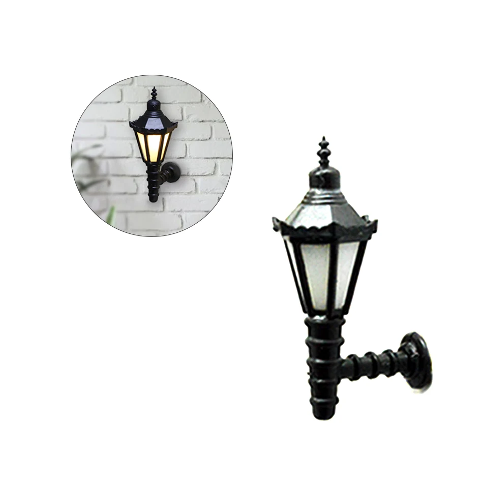 Модель настенная лампа 1:25 1:200 железнодорожные подвесные лампы 3V led Diorama Lamppost