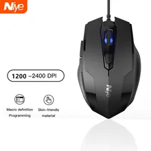 Ergonomic Gaming Mouse 2400DPI Wired Optical Maus for Computer PC Laptop Accessories Not Bluetooth Mouses Gamer 6 Keys Mice