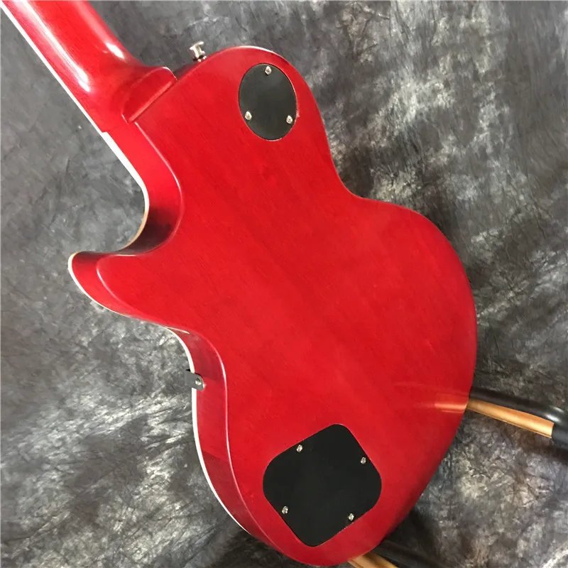 hohe qualität sechs string elektrische gitarre gelb überzogene hardware top ahorn flamme fabrik anpassung free global shipping