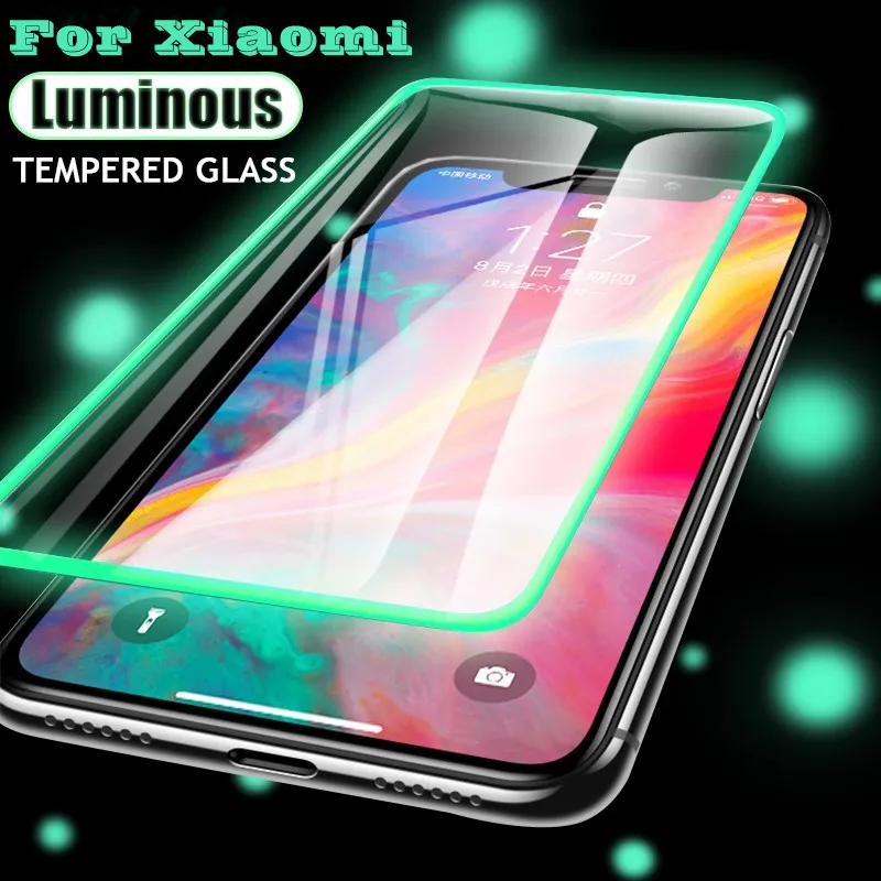 

Luminous Screen Protectors for Mi Poco X3 Pro M3 F3 Glowing Tempered Glass for Xiaomi Redmi Note 10 9 8 Pro 10S 9S 9T 9A 9C 8T 7