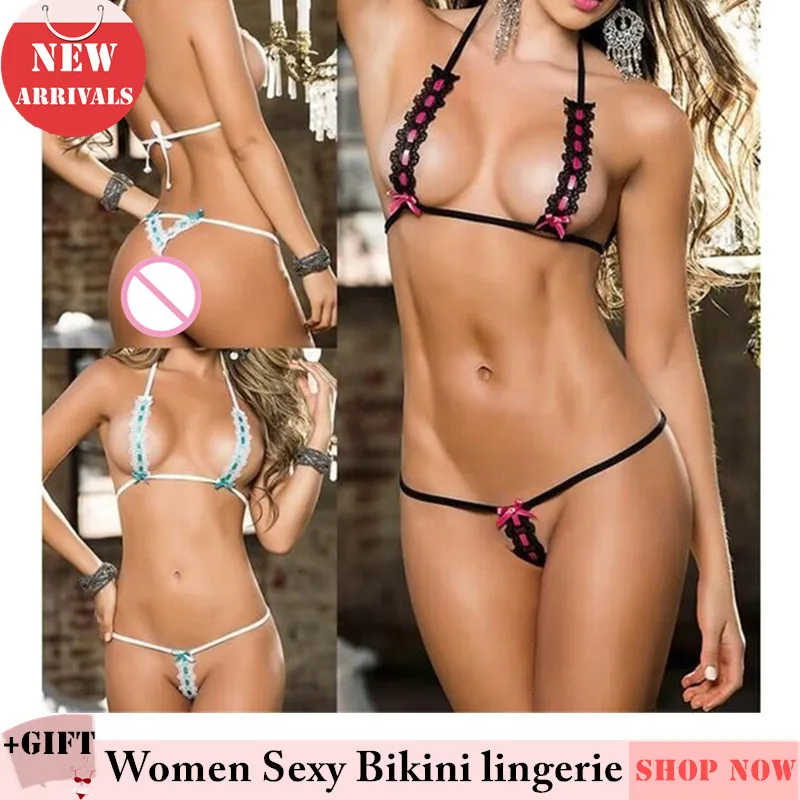

Женское сексуальное бикини, комплект пляжного белья, трёхточечное ночное белье, стринги для сна, стринги для пар, соблазнительные комплекты бикини на День святого Валентина