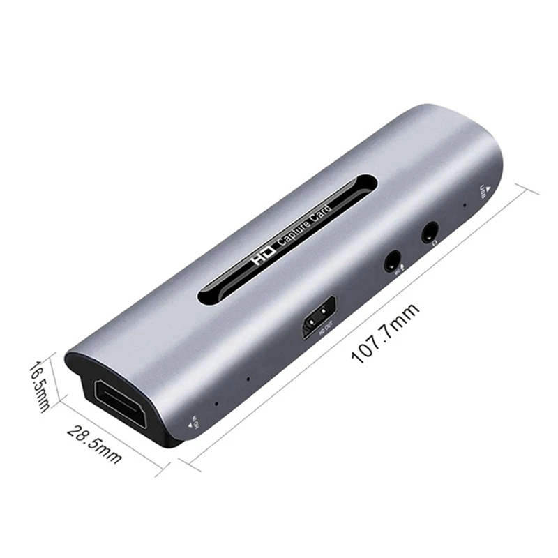 

Teaching Capture Card HDMI High-Definition Video Capture Card Loop Out with 4K Capture Card Game Teaching