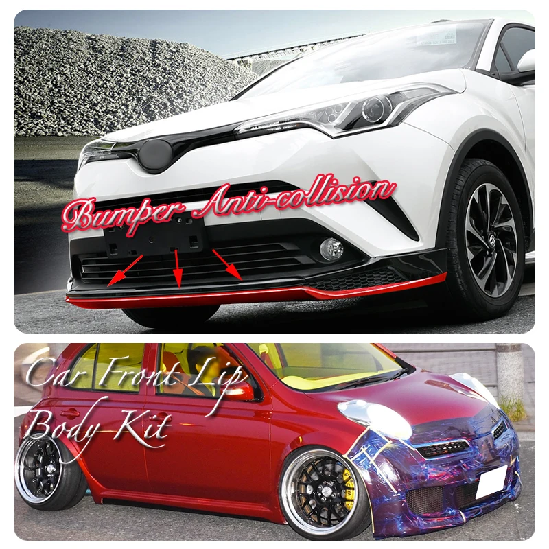 Дефлектор для бампера автомобиля губ переднего спойлера юбки Nissan Micra March Datsun