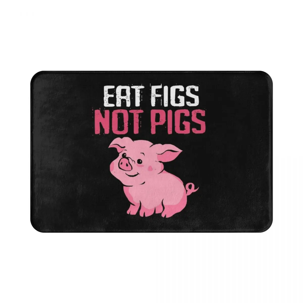 

Придверный коврик Eat Figs Not Pig, полиэстеровый коврик, нескользящий, для входа, коридора, кухни, спальни, балкона, туалета