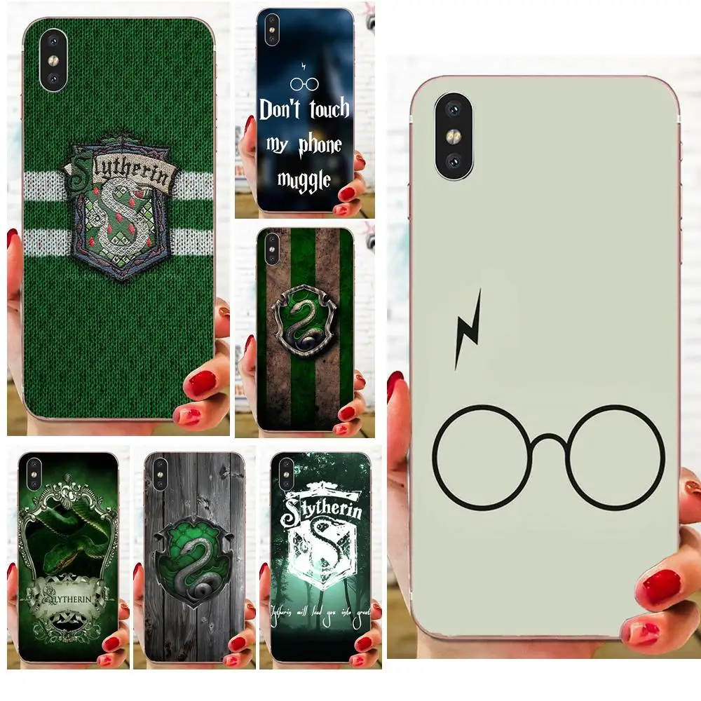 Мягкий прозрачный школьный сотовый телефон Slytherin для Samsung Galaxy A51 A71 A81 A90 A91 A01 S11 S11E S20
