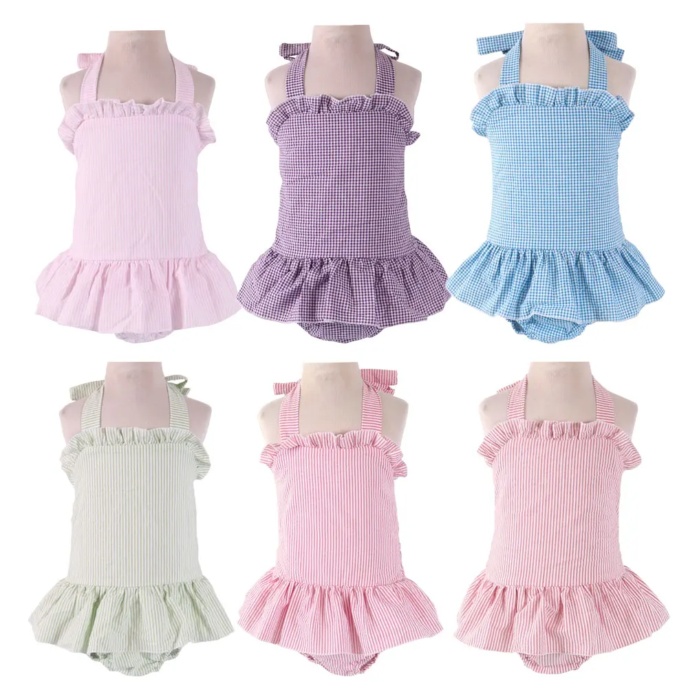 2021 летнее платье комбинезон для маленьких купальник Одна Деталь 100% из хлопка в