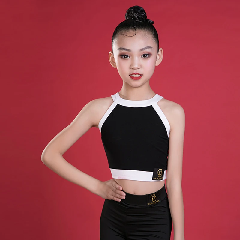 Новые Топы для латиноамериканских танцев Детские платья девочек костюмы