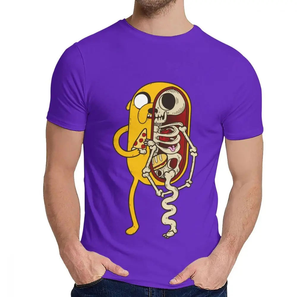 Фиолетовый Мужская футболка Adventure Time хорошая хлопковая Новая мужская Винтажная футболка с круглым вырезом - Цвет: Фиолетовый