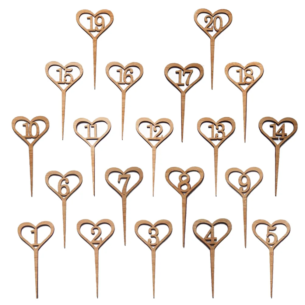 Номер свадебного стола карты деревянные в форме сердца приема сидения знаки для