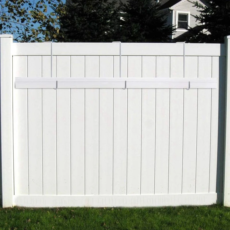 

Patio White Powder Coated Steel Fence Hooks for Hanging Plants, Planters, Bird Feeders, Lights, 8 PCS