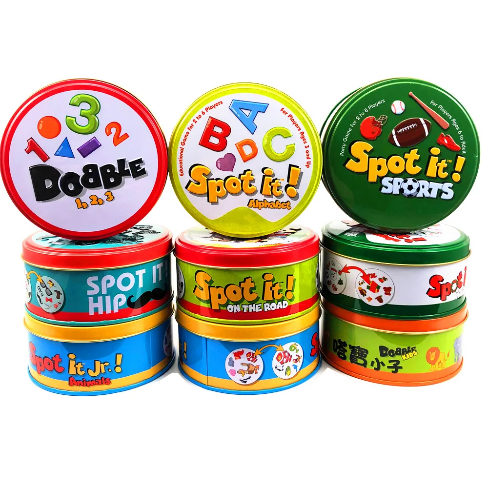 

Spot Board Games 83mm Kids Gift Classic Education Card Hip-Hop Animal Holiday Dobble Game Home Party Funny Game