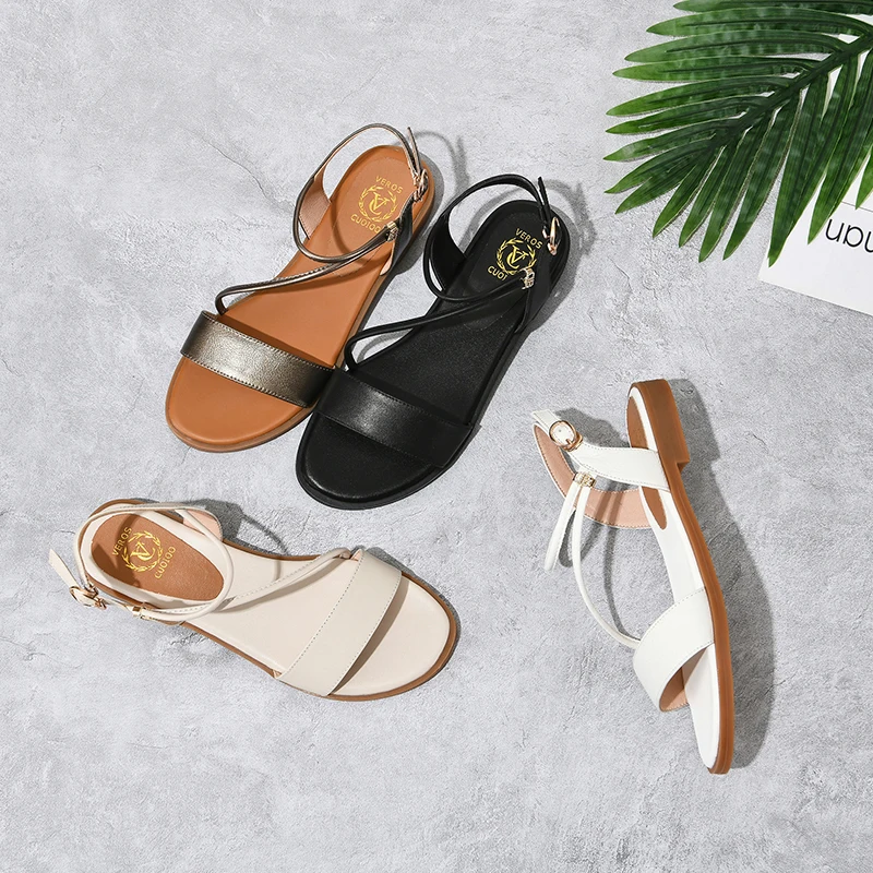 

Женские кожаные босоножки QZYERAI, праздничная обувь из натуральной воловьей кожи, размеры 34-43, для лета