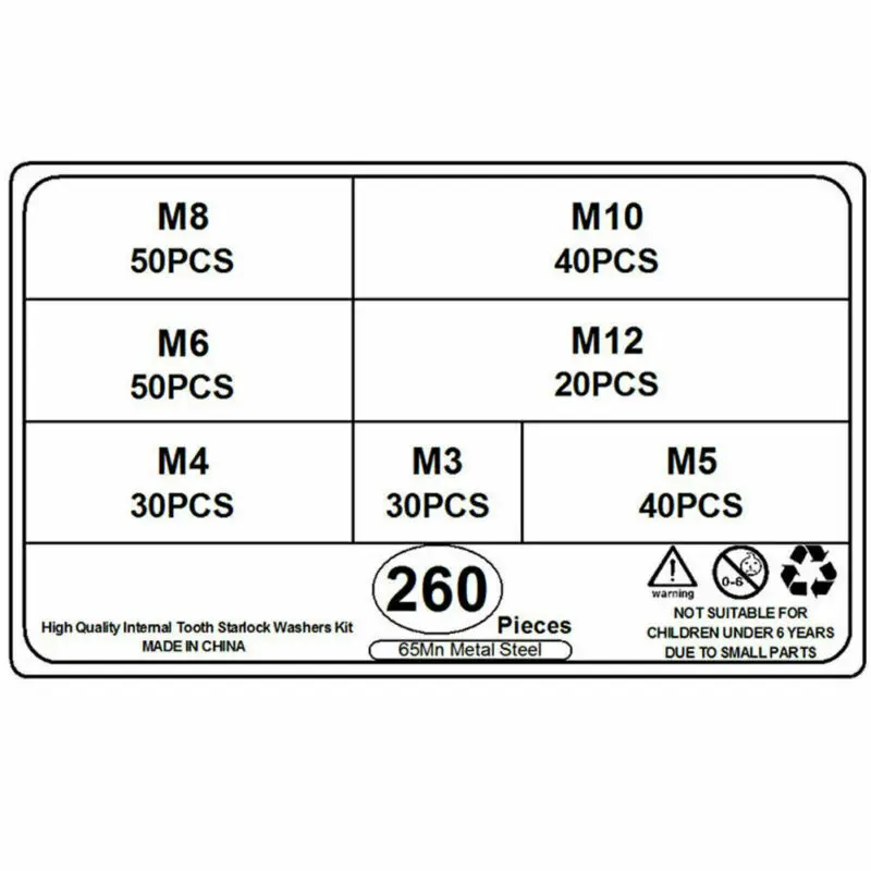 Клипса захвата звезда гайка нажимной замок M3 M12 ассортимент 260 шт. шайбы застежка