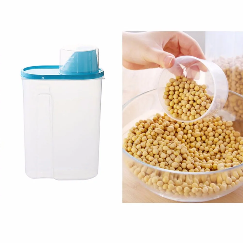 INNERNEED Transparent Food Storage Box Sealed Crisper Grains Tank Household Kitchen Cans Containers for Dry Cereals | Дом и сад