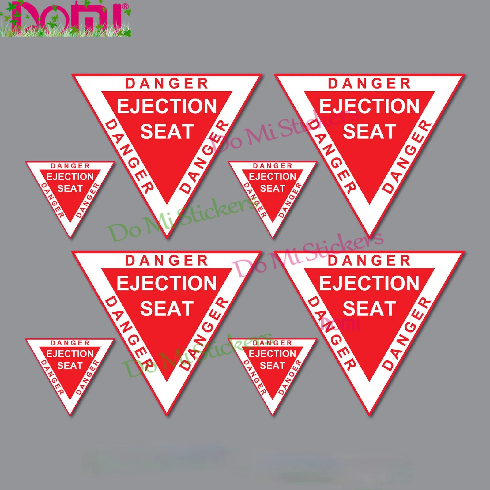 

8PCS Danger Ejection Seat Model Aircraft Helicopter Car Stickers Decals High Quality KK Vinyl Cover Scratches Waterproof PVC