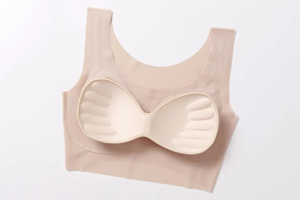 

2019 Women's ladies sexy front adjustable side buckle lace underwear wireless sports bra lace side chest yoga 40*