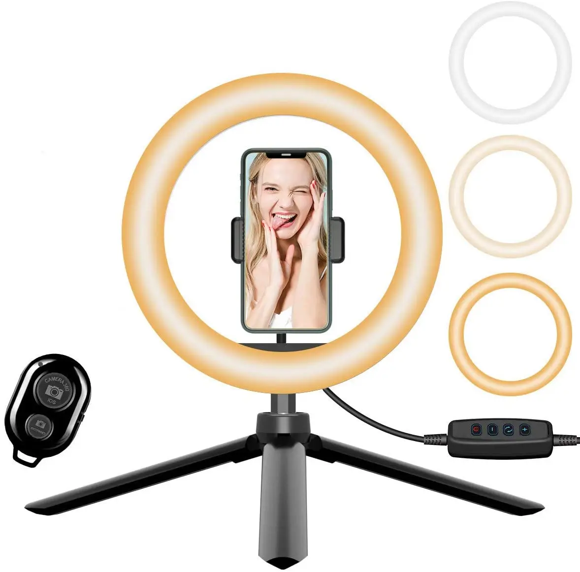 

Настольная кольцевая лампа с зумом для встречи-8 дюймов, кольцевой светильник для селфи для ноутбука, видеоконференций, макияжа, видеозвонк...