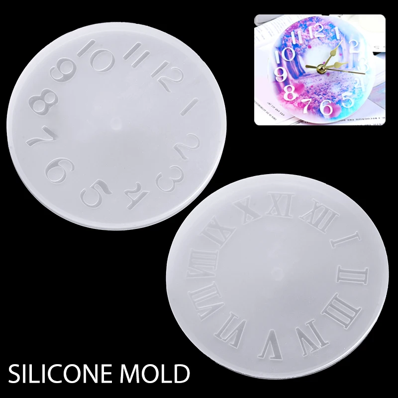 Силиконовая форма для часов с кристаллами рукоделия круглые формы диаметром 14 7