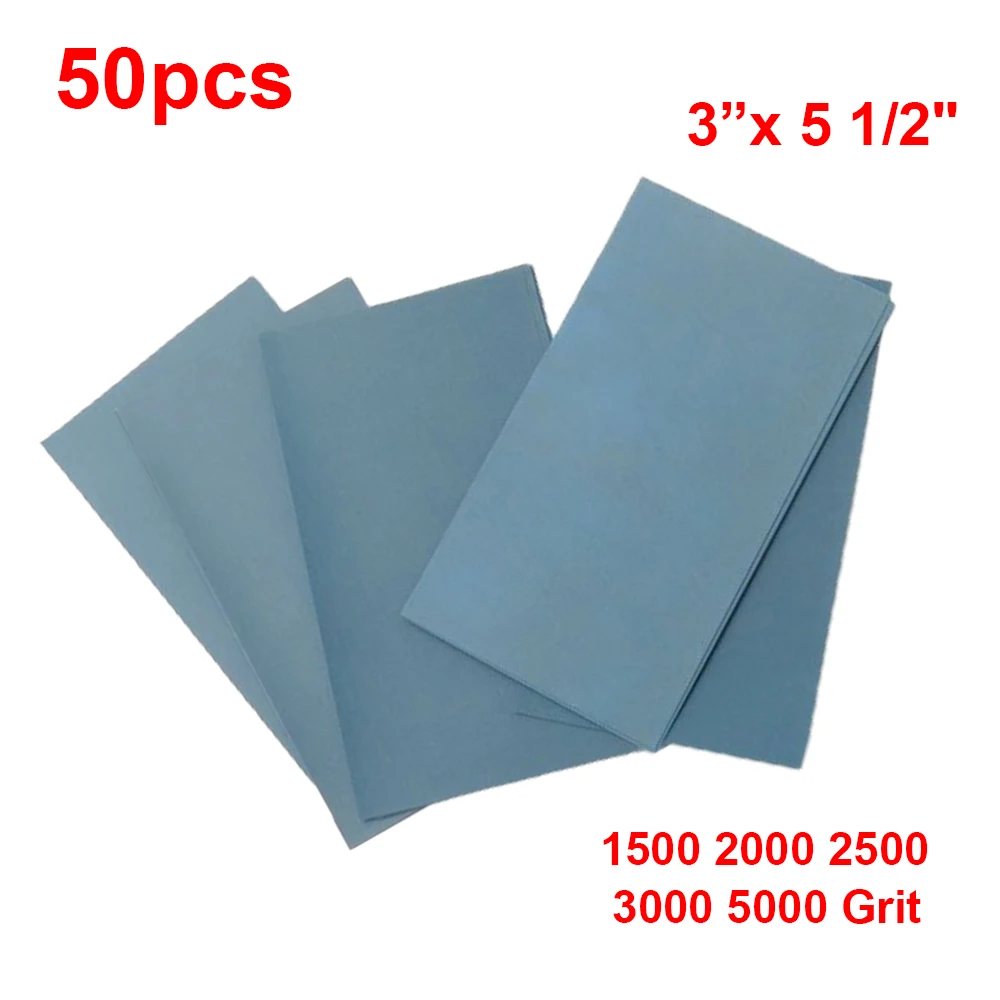 1500/2000/2500/3000/5000 зернистая наждачная бумага Влажная/сухая 50 шт шлифовальное