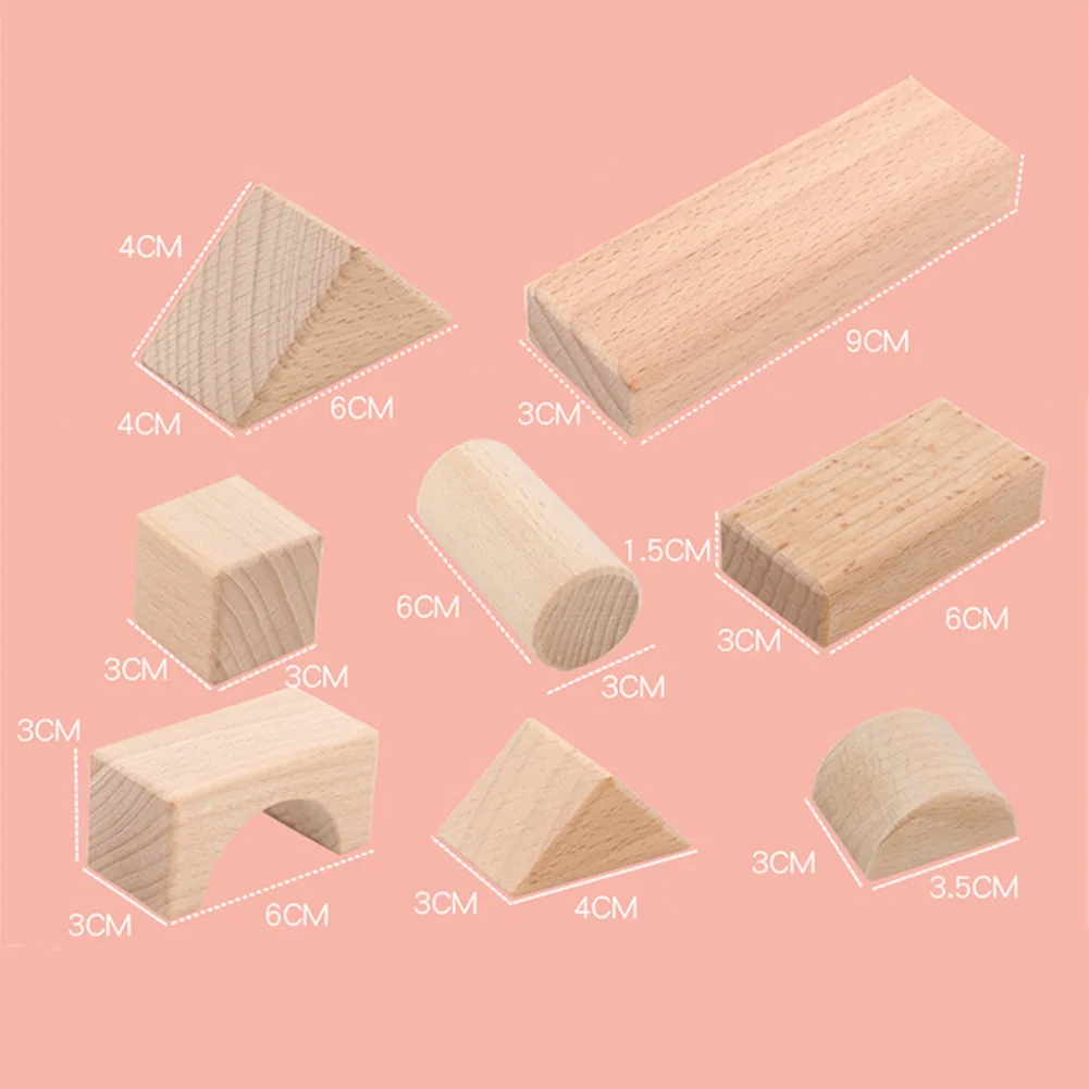 Деревянная детская деревянная буковая коробка 22 части бревна чтобы грызть на