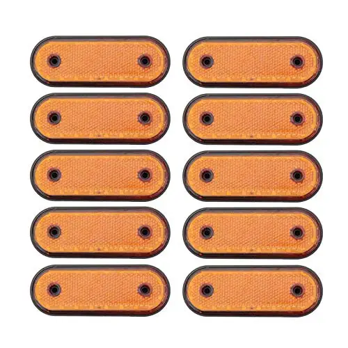 10X LED Side Marker Light Amber Indicator Turn Signals Lamp for Bus Truck Trailer Lorry Caravan | Автомобили и мотоциклы