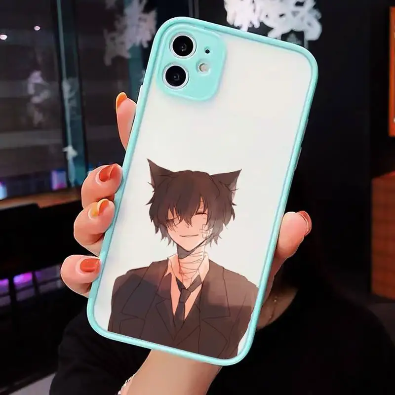 

Bungo Stray Dogs anime cute Phone Case Matte Transparent for iPhone 7 8 11 12 s mini pro X XS XR MAX Plus cover funda