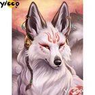 Алмазная живопись с квадратнымикруглыми стразами, вышивка крестиком, мозаика Волшебная лисица Стразы, домашний декор, подарок AX2691