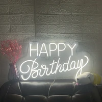 custom led neon sign happy birthday light letter board wall decor for home restaurant bar birthday party background decor light