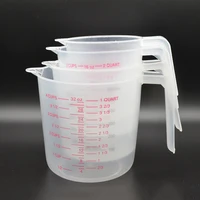 2505006001000ml plastic transparent measuring cup jug pour spout surface kitchen tool graduated measuring cup baking supplies