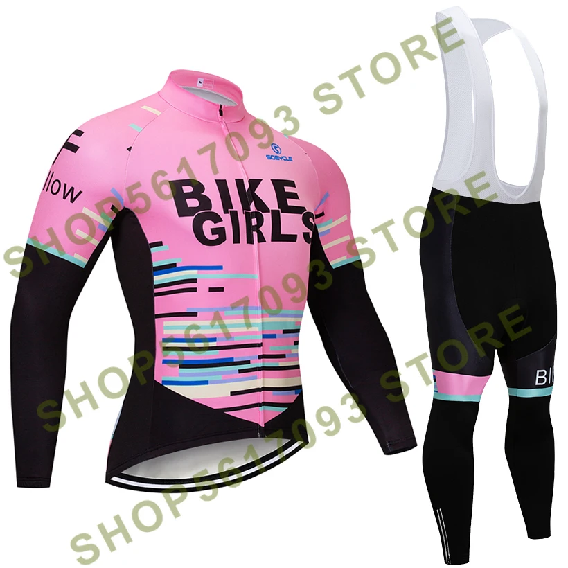 2021 зимняя велосипедная Теплая Флисовая одежда для девочек комплект велосипедных