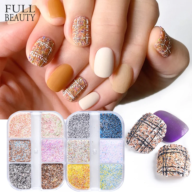 Sugar Sweater Powder Nail Pigment Full Cover Candy Coating Sand Glitter Nail Art Decoration Winter Manicure DIY Design CHMN01-02