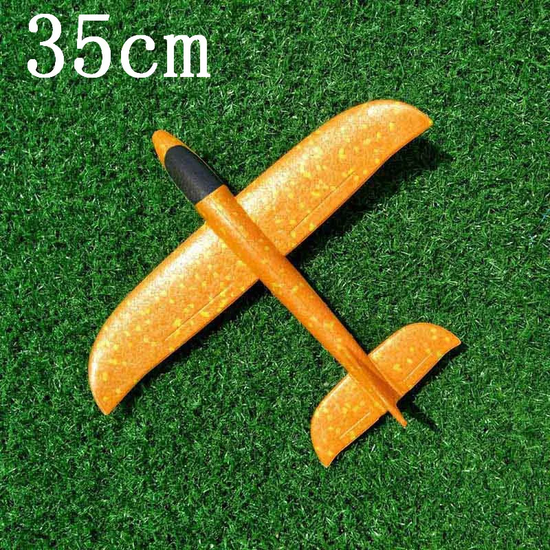 Not Lamp Orange Детские игрушки модель самолета ручной бросок самолета 35 см EPP пена запуск самолета Летающий планер игрушки для игры для детей на открытом воздухе - Цвет: Not Lamp Orange