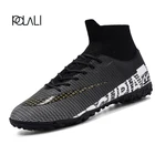 Мужская футбольная обувь для взрослых детей TFFG высокие ботильоны футбольные бутсы трава тренировочная спортивная обувь 2021 тренд мужские кроссовки 35-45