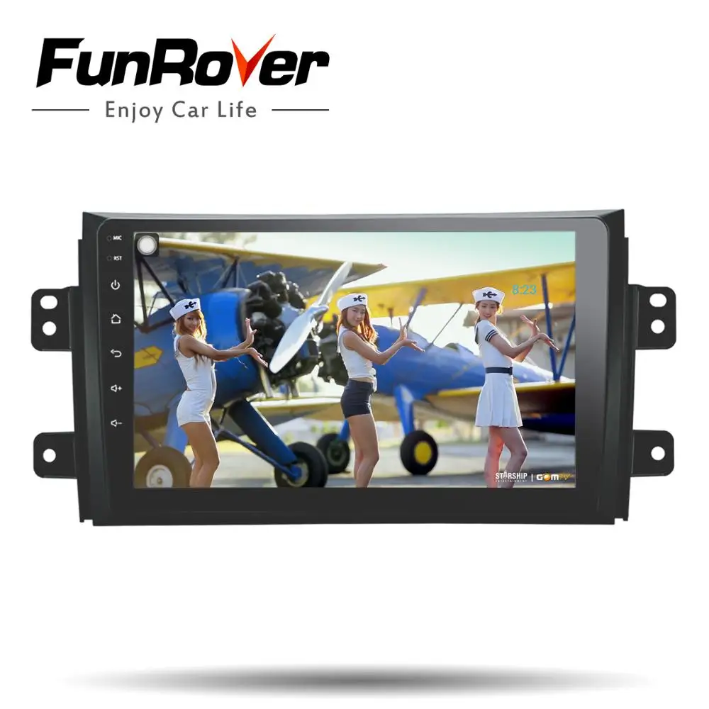 Funrover android 9 0 автомобильный dvd мультимедийный плеер для SUZUKI SX4 SX 4 2006 2013 2 din