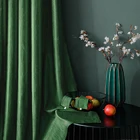 Роскошные зеленые бирюзовые бархатные занавески CDIY для гостиной, спальни, окна, однотонные Серые Фиолетовые тепловые занавески, занавески