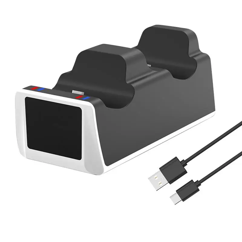 

Зарядное устройство для игрового контроллера PS5, пластиковая USB-зарядная станция, портативный светодиодный игровой контроллер, зарядная до...