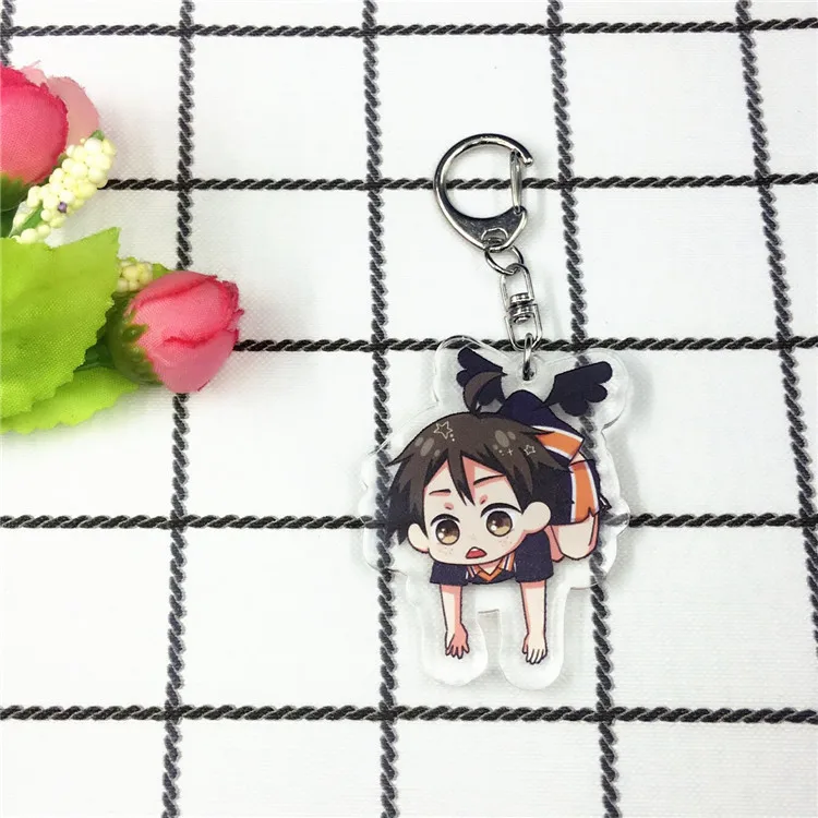 

Haikyuu!! Hinata Shoyo Kageyama Tobio Sugawara Koushi Tanaka Ryunosuke Action Figure Anime Model Keychain Pendant Gifts 6cm