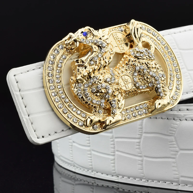 

High quality Kirin belt men off white Waistband fashion golden Waistband genuine leather luxury brand ceinture homme waist belt